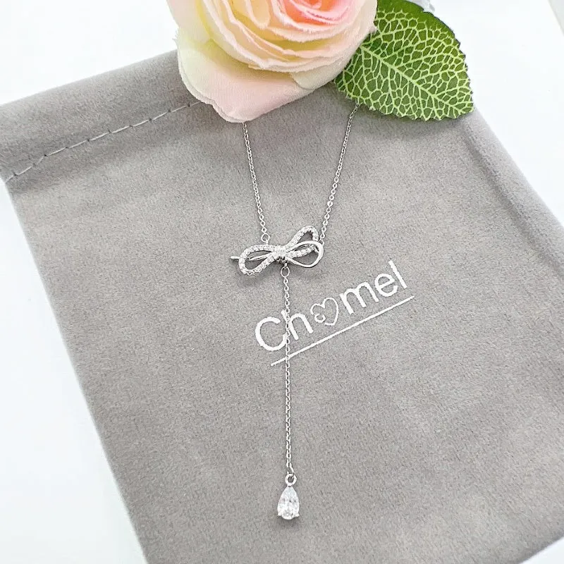 Ribbon Cubic Zirconia Necklace