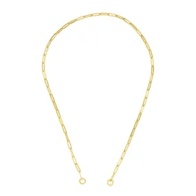 Roset Gold Label "Genisis" Hollow Open 3.9mm Paper Clip Chain