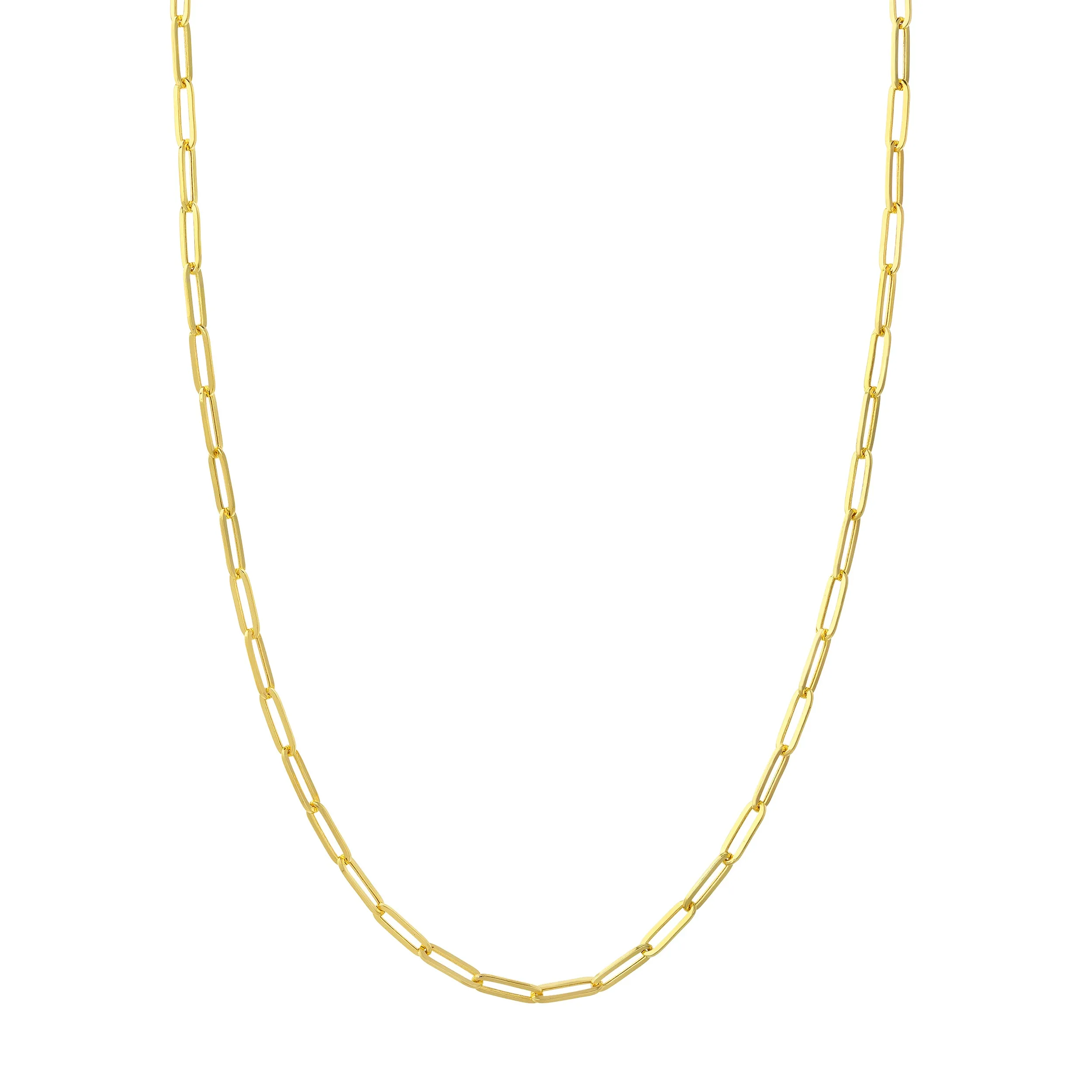 Roset Gold Label "Lainey" 3.6mm Hollow Paper Clip Chain