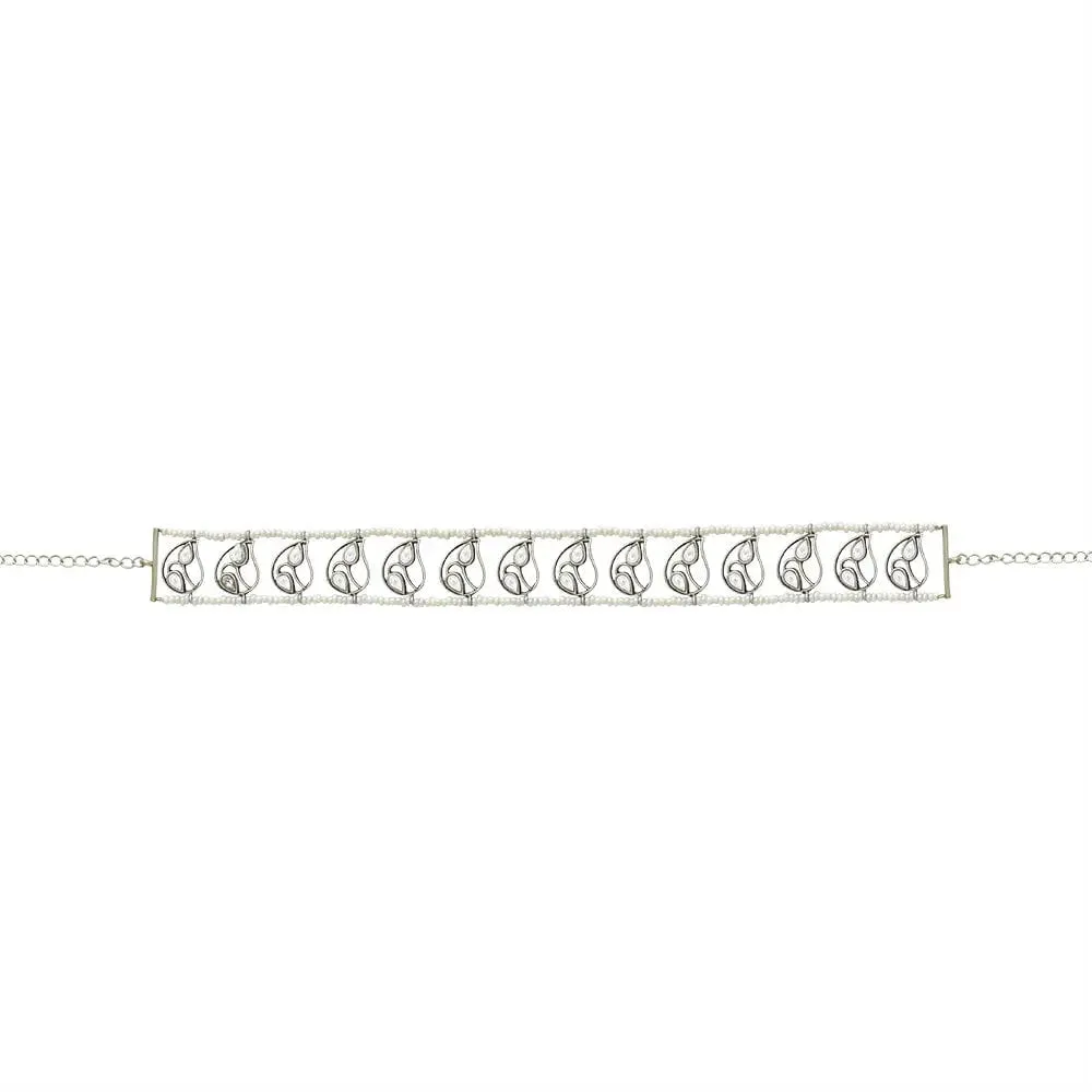 Silver 92.5 Aam Ras Oxidized Choker