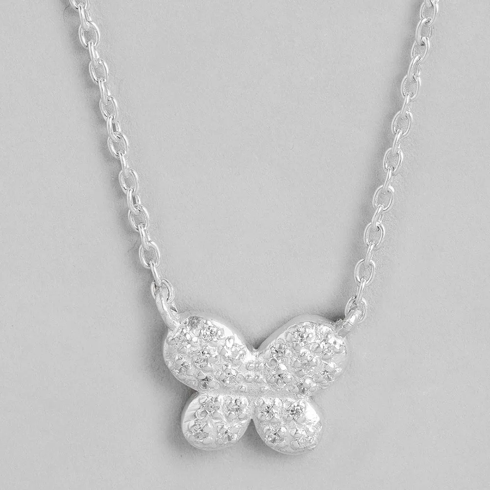 Silver butterfly Necklace