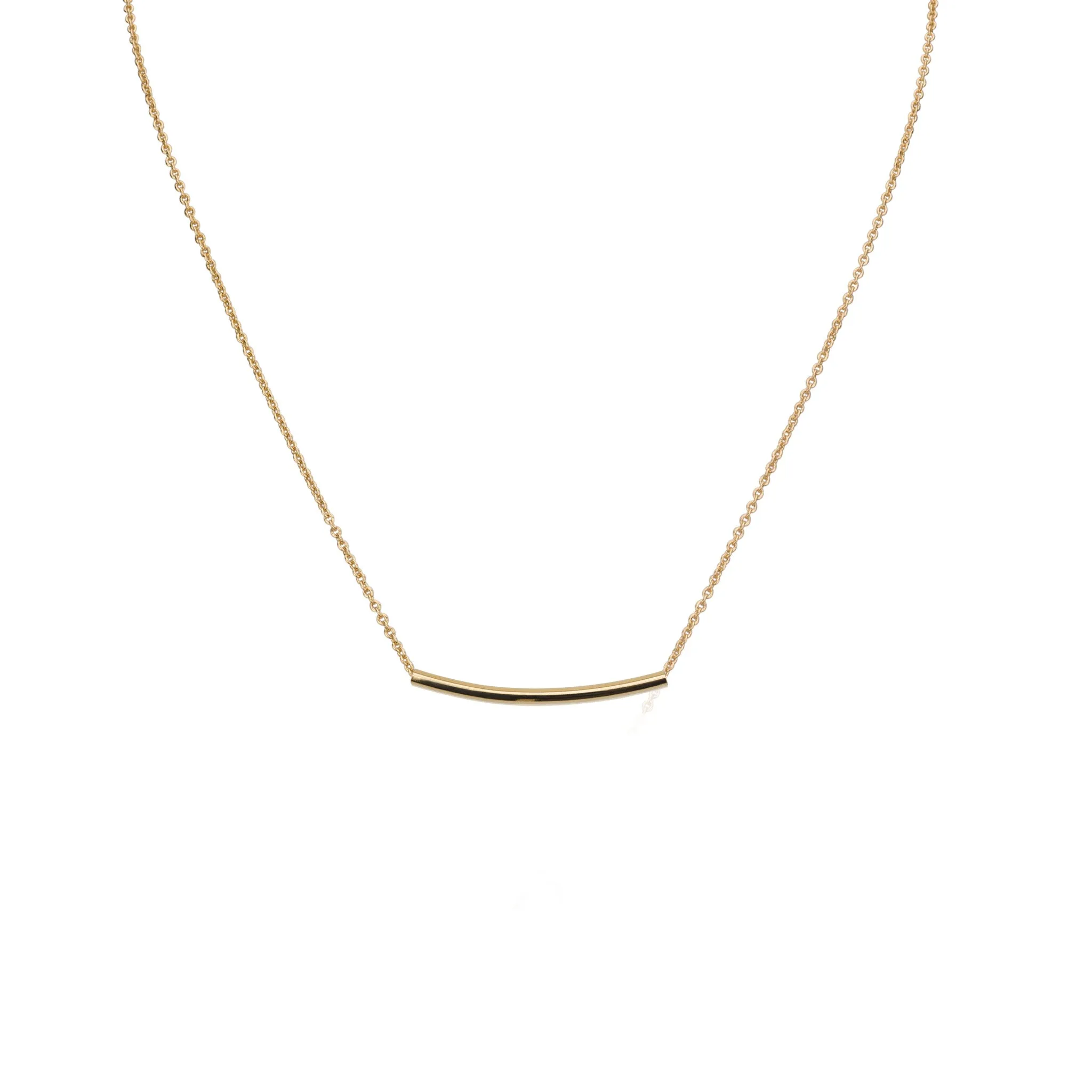 Small delicate tube & Helen chain Necklace