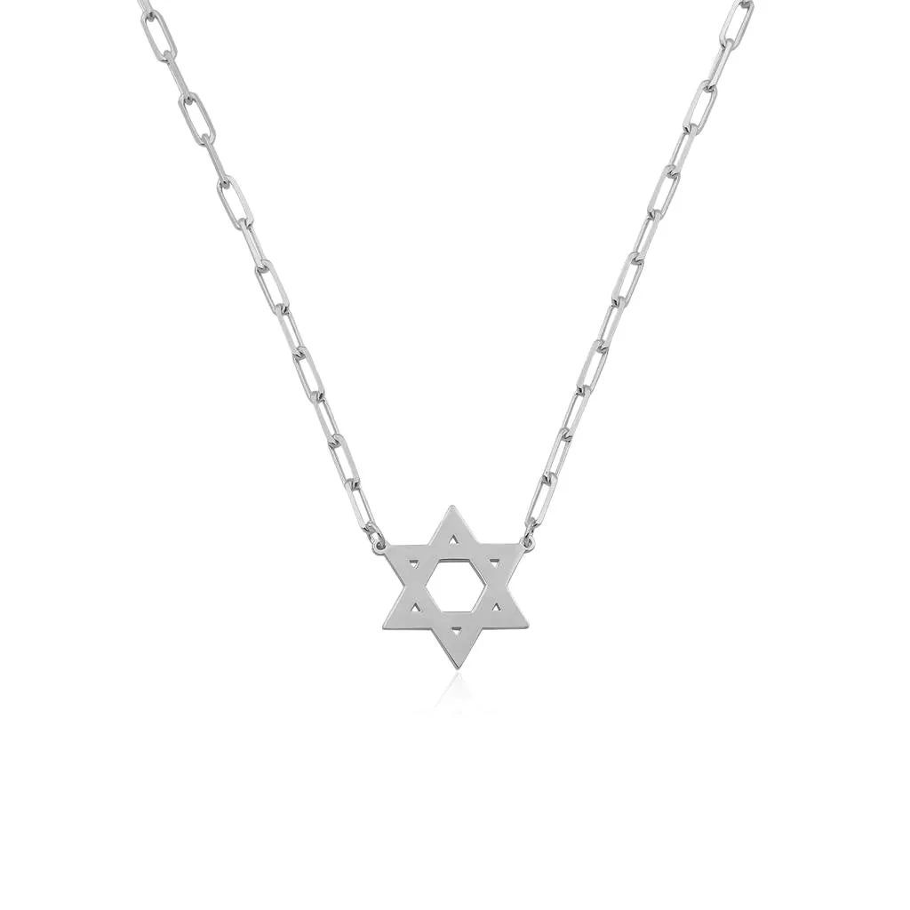 Small Nessa Glossy Magen David Necklace