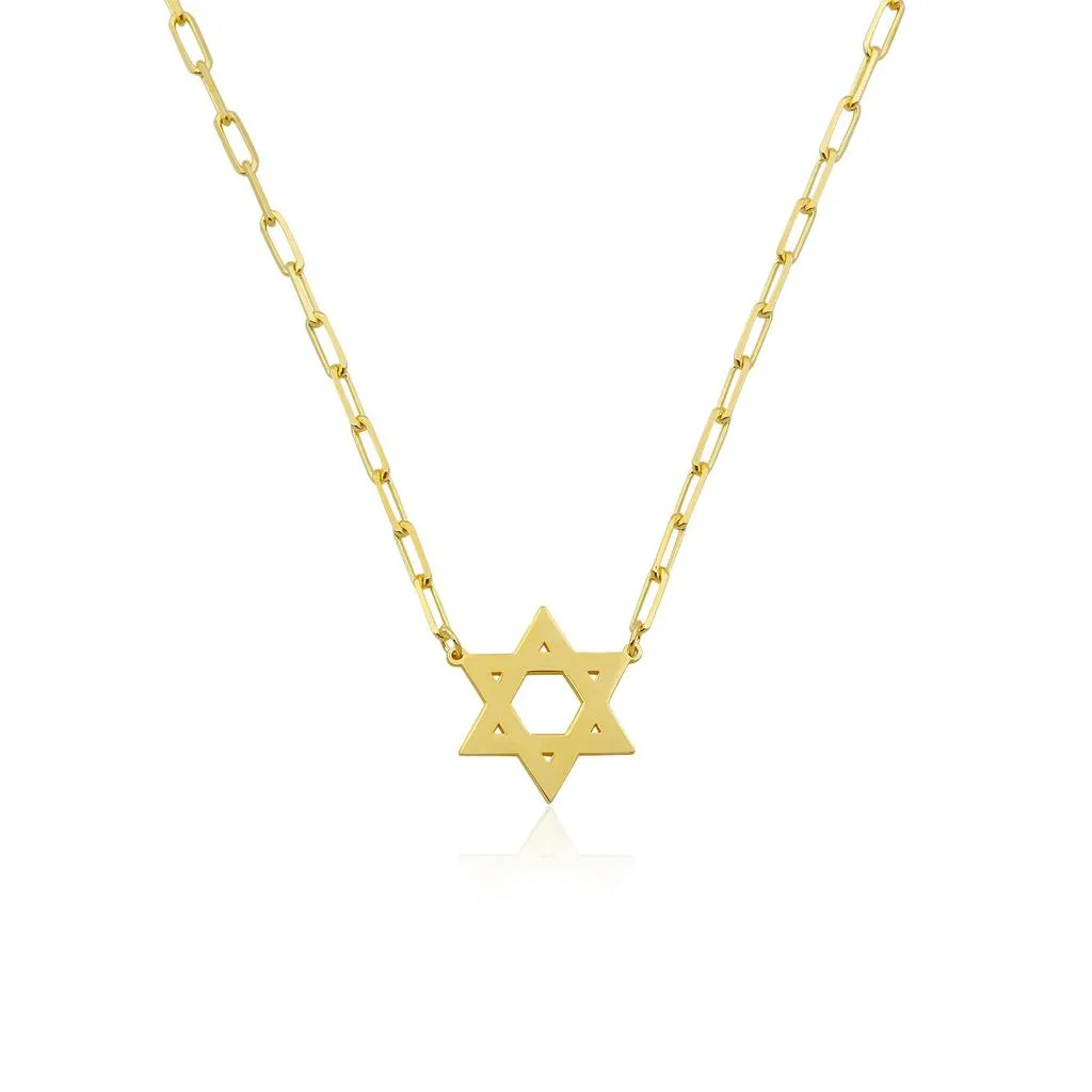 Small Nessa Glossy Magen David Necklace