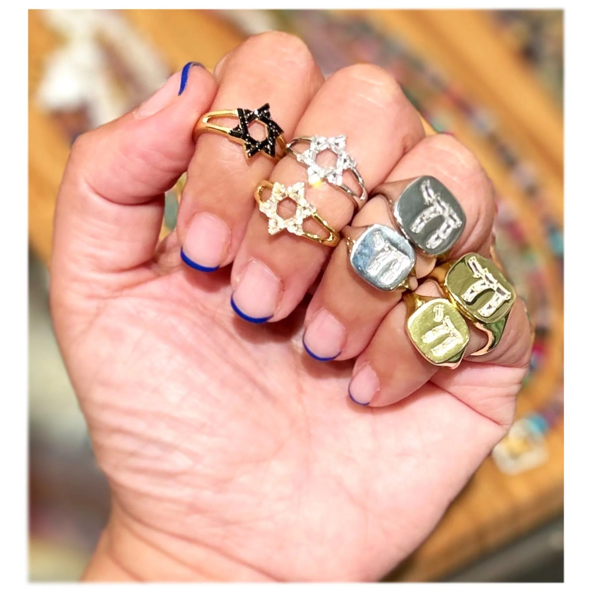 Small Nessa Magen David Ring