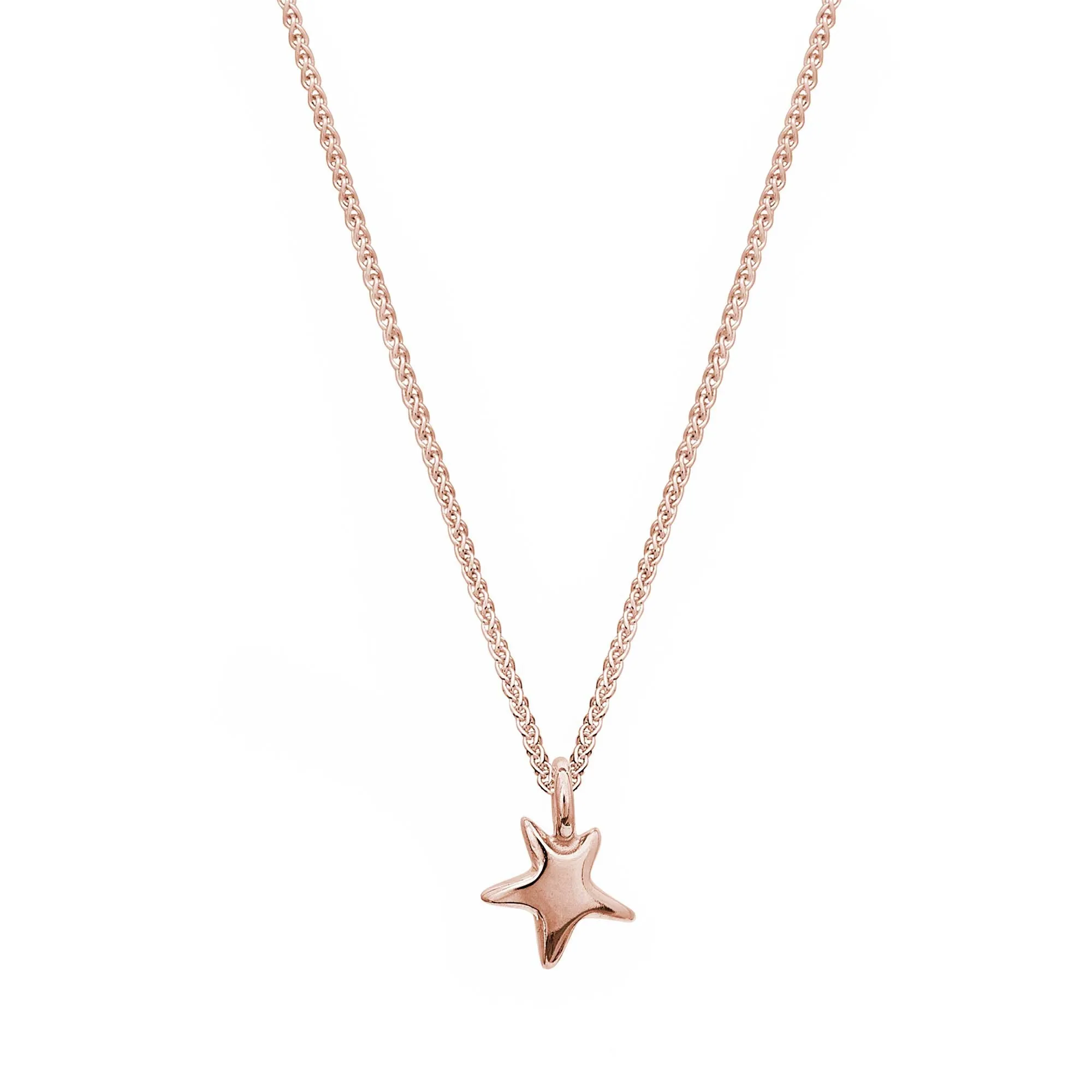 Stardust Solid Rose Gold Necklace