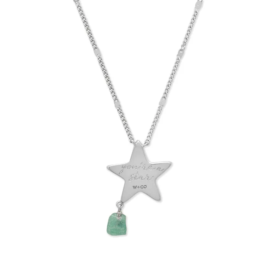 Starfish Aventurine Silver Necklace