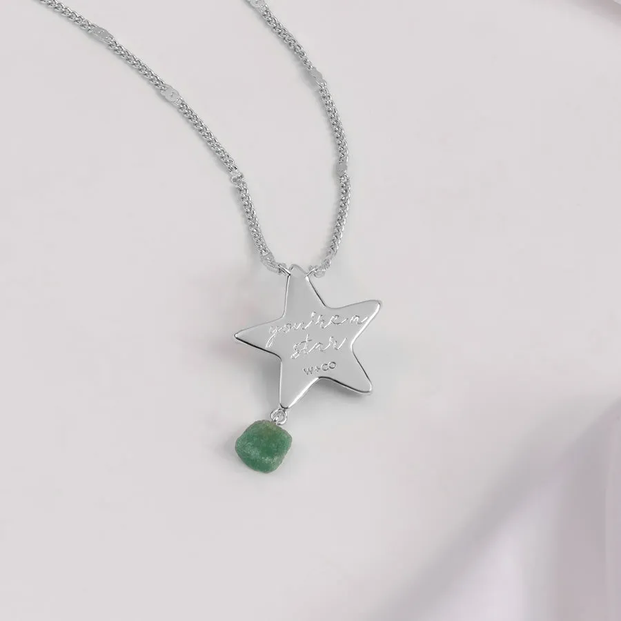 Starfish Aventurine Silver Necklace