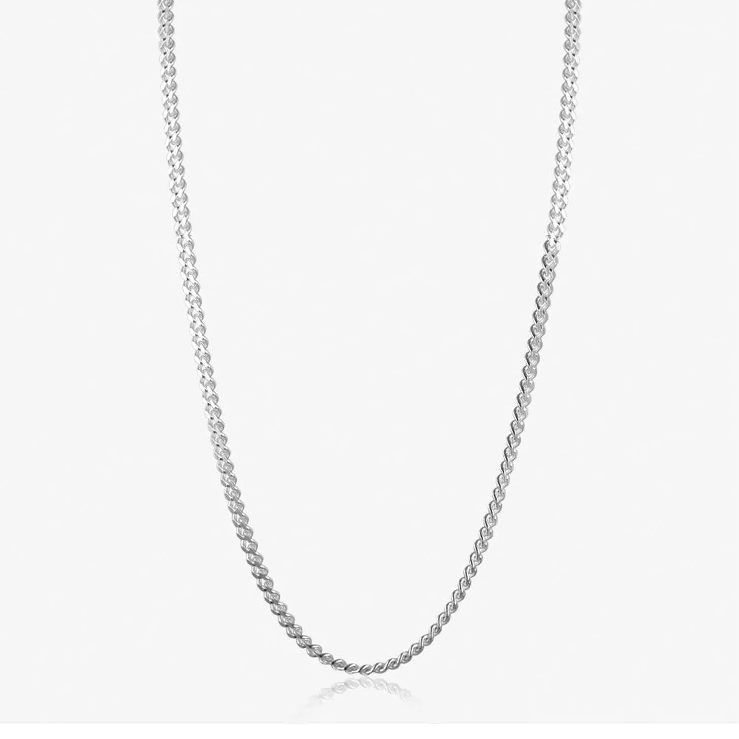 Sterling Silver Curb Chain Necklace