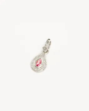 Sterling Silver With Love Birthstone Annex Link Pendant - October