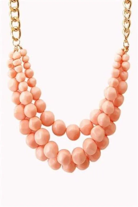 STRIKING LAYER BEAD NECKLACE