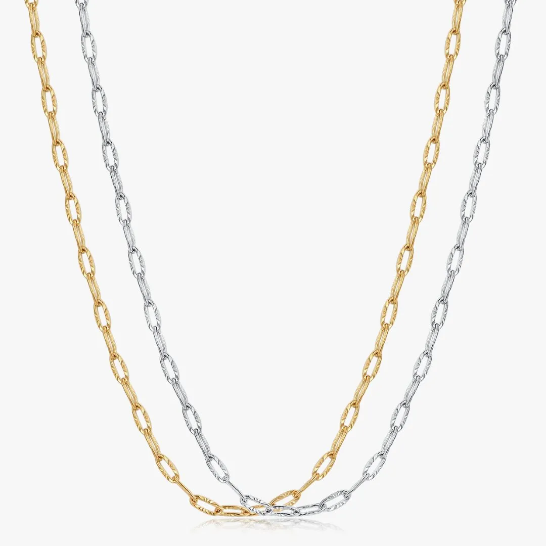 Sunburst Chain Link Necklaces