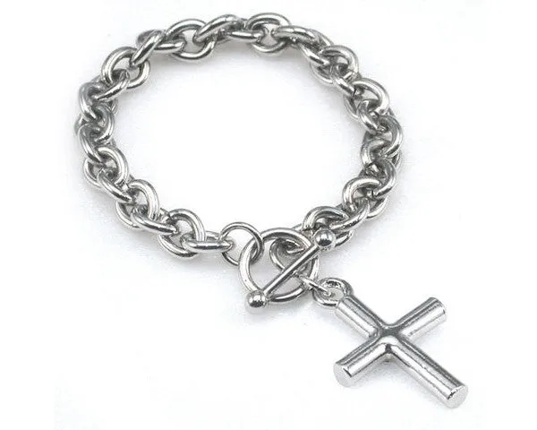 Teardrop Toggle Bracelet with Bar Cross