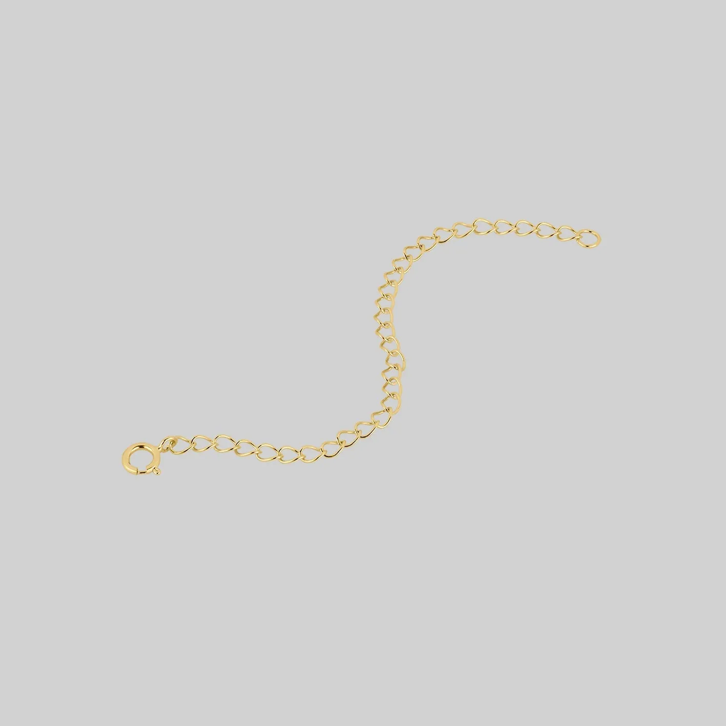 Elegant 18K Gold Plated Sterling Silver Extender Chain for Versatile Jewelry Styling