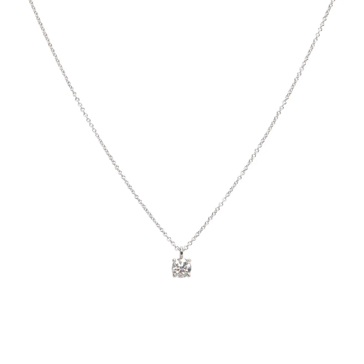 Tiffany & Co Elegant Platinum Pendant Necklace with Stunning Diamonds