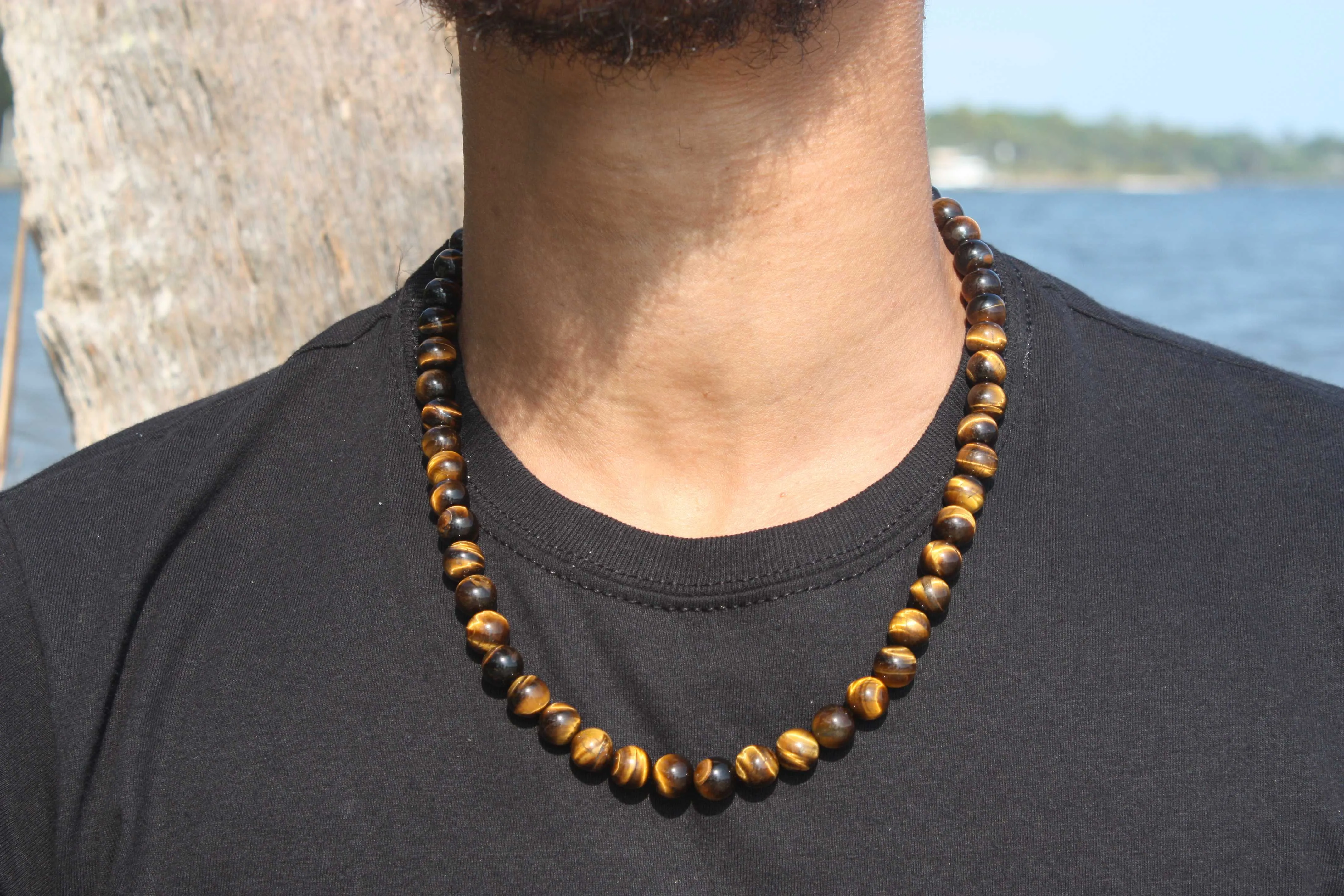 Tiger Eye Necklace (10mm Medium Beads)