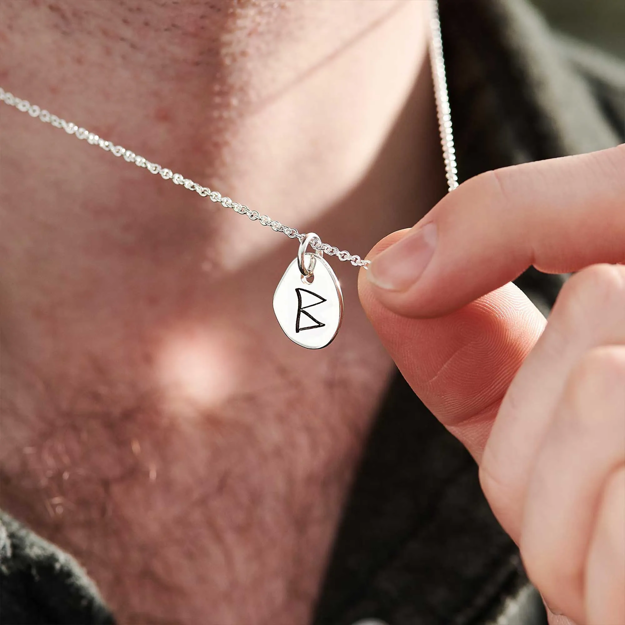 Travel Rune Silver Necklace