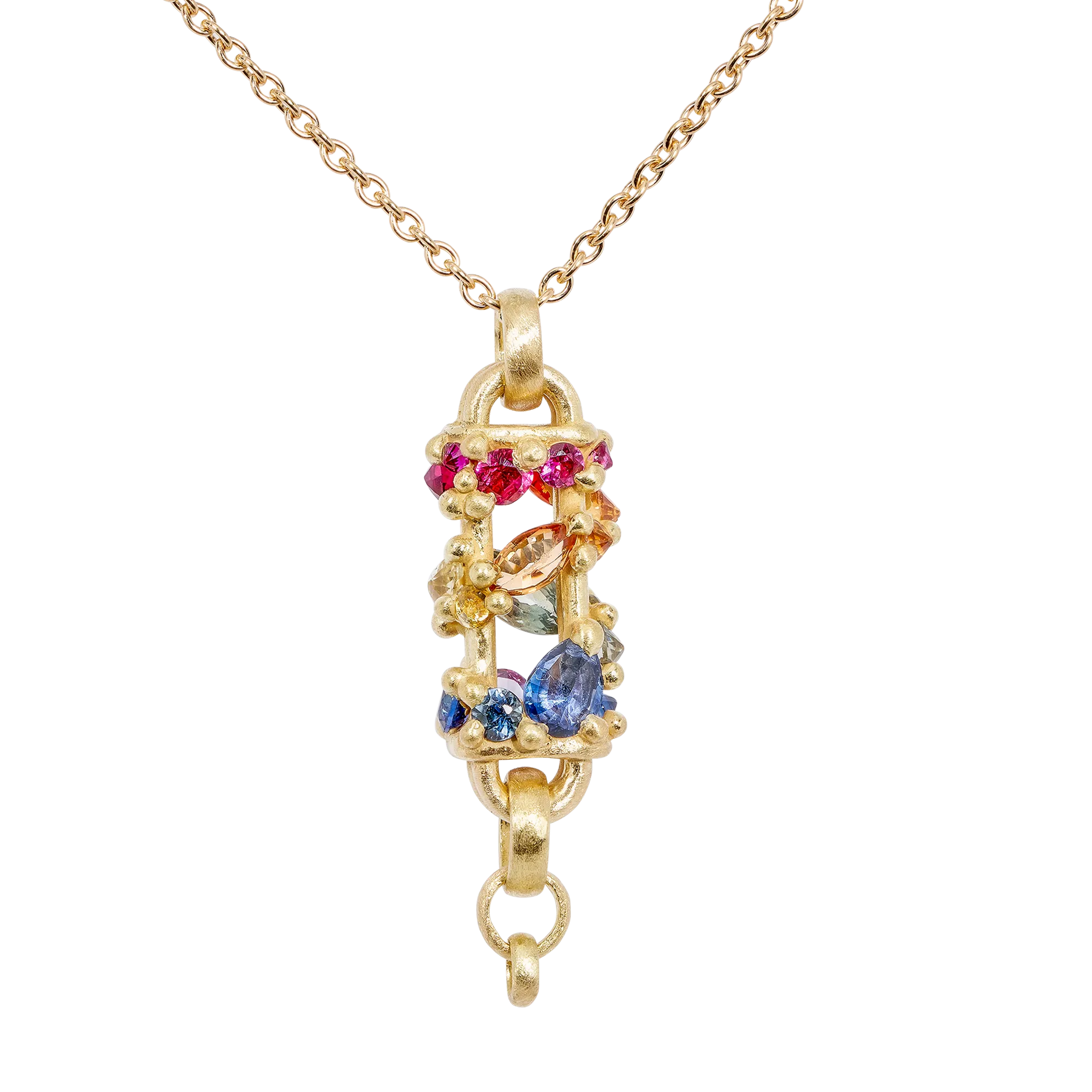 Vertical Rainbow Fontaine Necklace - 9963