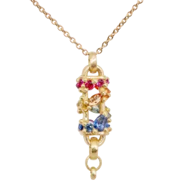 Vertical Rainbow Fontaine Necklace - 9963