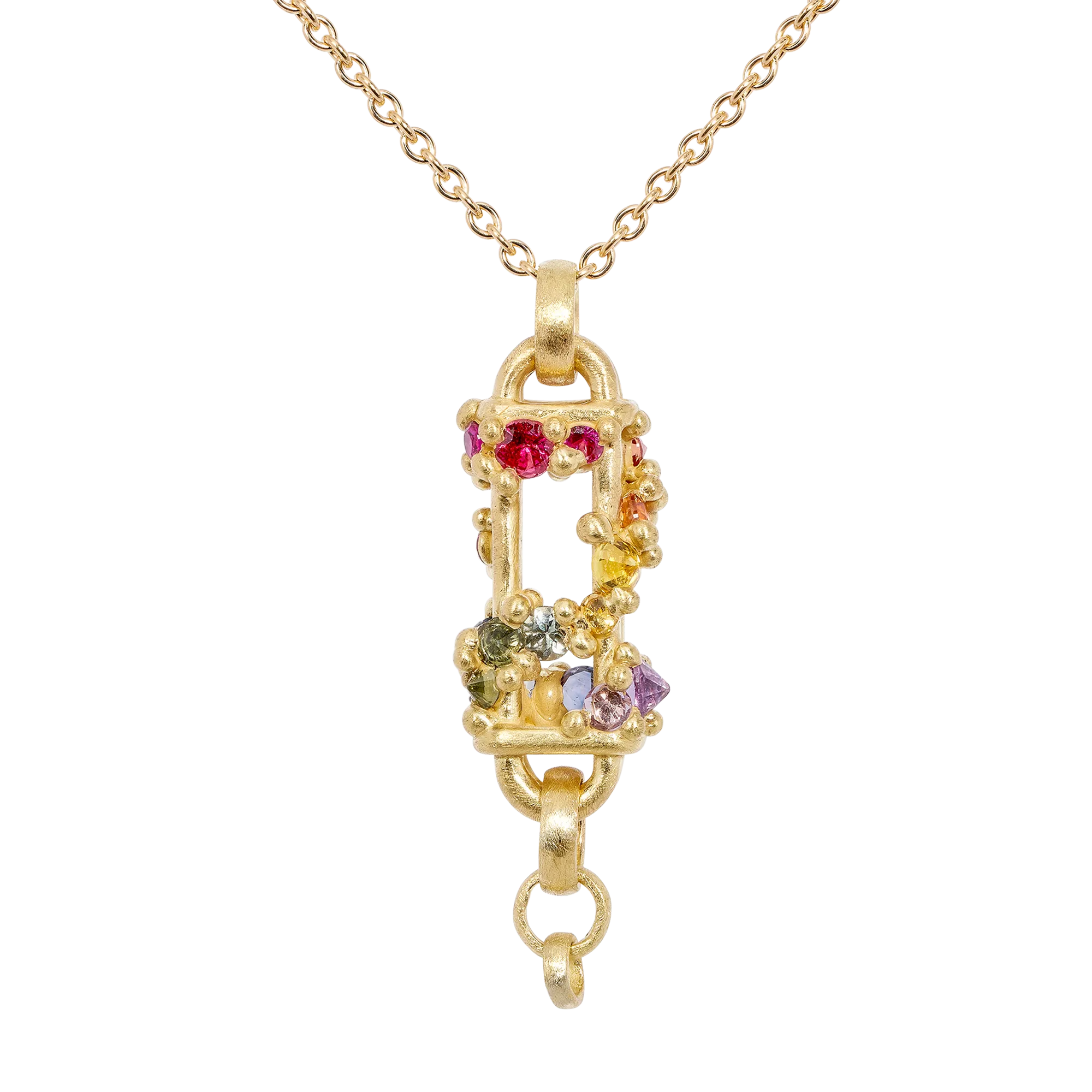 Vertical Rainbow Fontaine Necklace - 9963