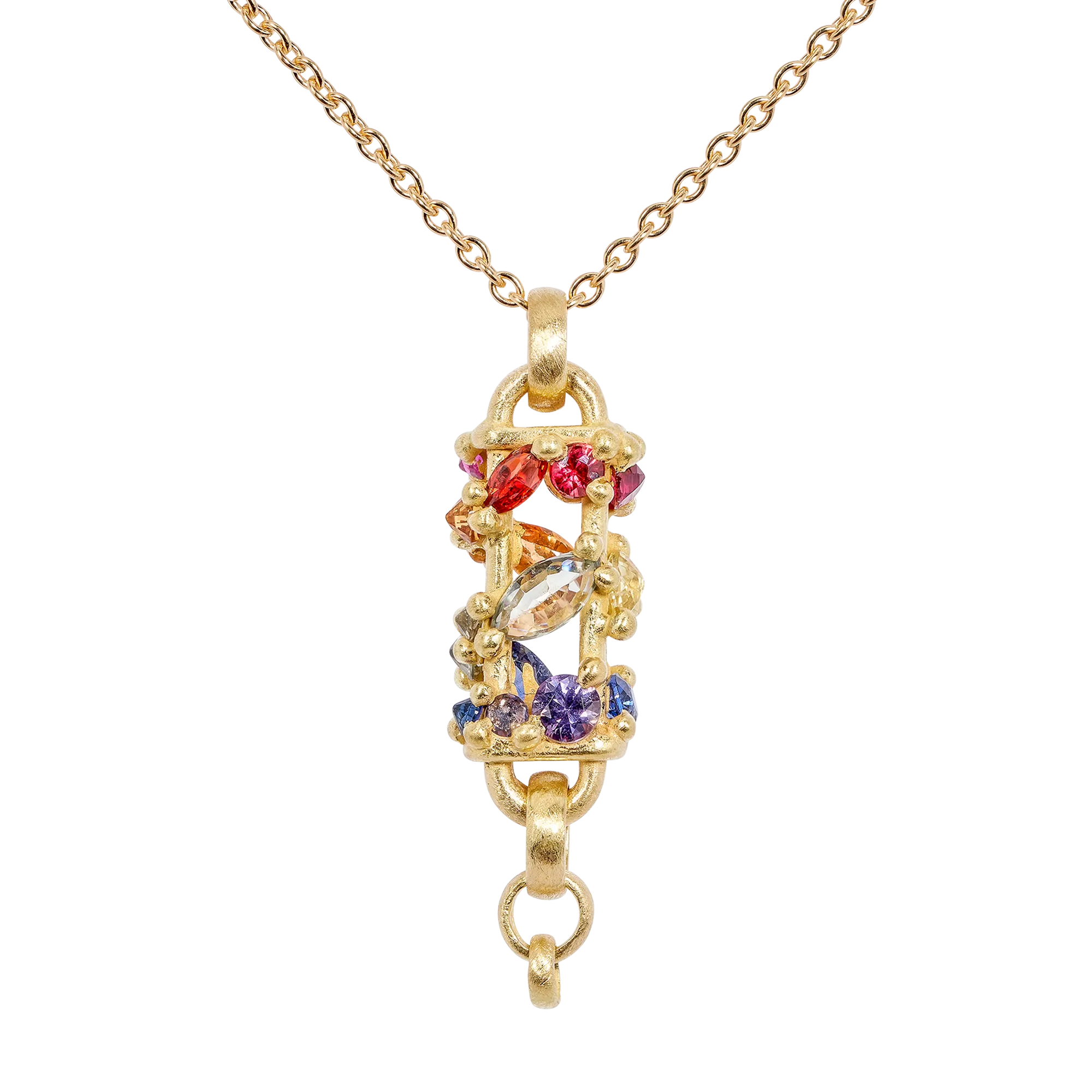 Vertical Rainbow Fontaine Necklace - 9963