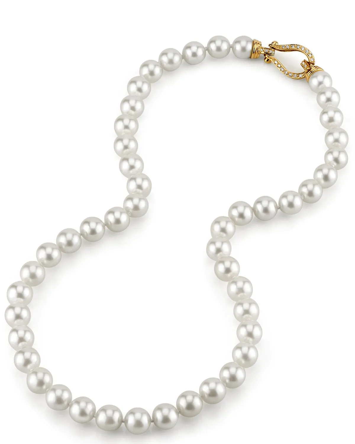 Luxurious White Japanese Hanadama Akoya Pearl Necklace, 8.5-9.0mm