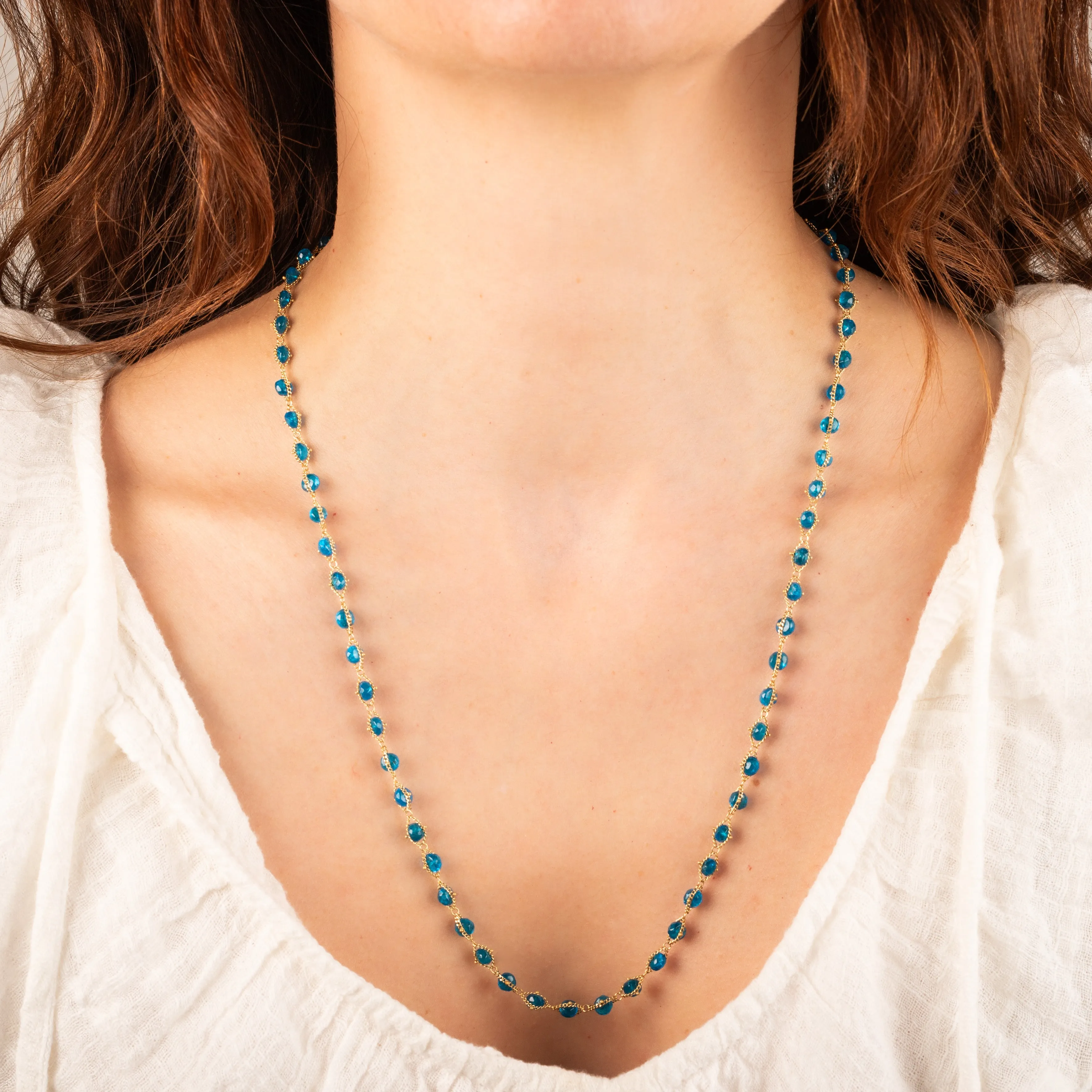 Woven Midnight Apatite Necklace