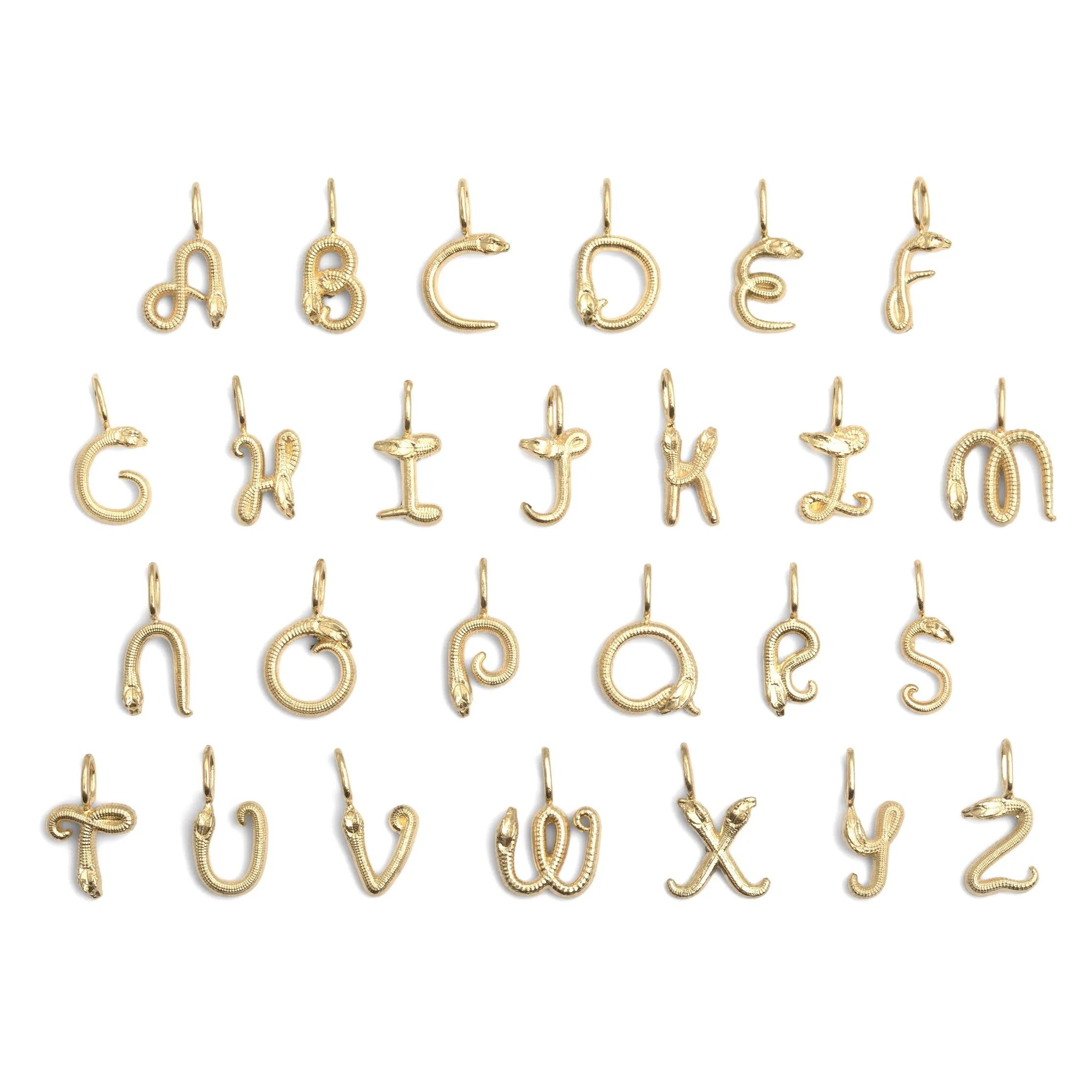 Yellow Gold Nagini Letter Charm