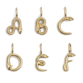 Yellow Gold Nagini Letter Charm